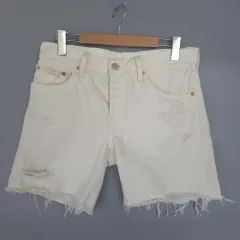 レディース リーバイス Levi's 501 CT クリーム カットオフ デニム ショートパンツ
