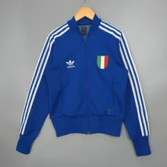 アディダス イタリア トラックジャージ ブルー ジップアップ レア ジャージ 90
