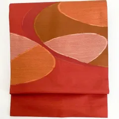 ［5773］名古屋帯 幾何学模様 九寸 お太鼓柄 正絹 着物