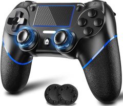 PS4 コントローラー 無線 [2025年アップグレード版] ps4 ワイヤレス コントローラー 600mAh大容量 Bluetooth接続 ジャイロセンサー機能 振動機能 連射機能 遅延なし ヘッドフォンジャック付き プレステ4 コントローラ