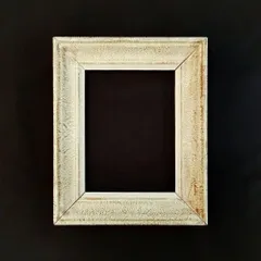 アンティークフレーム　額縁　フランス　20世紀初期　木製　ホワイト　インテリア