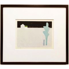 内野隆文　冬の旅　絵画　F4号　現代アート　人物　肖像　崇高　額縁　真作 内野隆文 冬の旅 絵画 F4号 現代アート 人物 肖像 崇高 額縁 真作