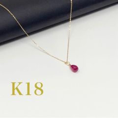 k18天然エメラルド、天然ルビーつきペンダントトップ - メルカリ