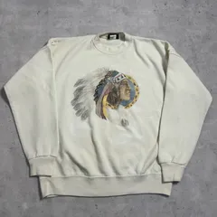 90s USA製 AMERICAN EAGLE ネイティブアメリカン スウェット トレーナー 古着