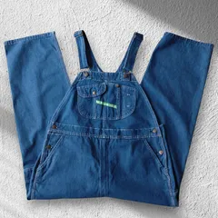 ■古着 KEY キイ デニムオーバーオール サロペット 古着 W42L30【A1554】