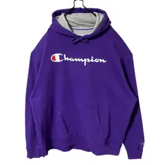 パーカー パープル チャンピオン 2XL スウェット メンズ 古着 長袖