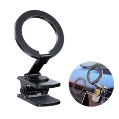 新品 Antion マグネットスマホホルダー クリップ式 MagSafe対応 マジックテープ付き スマホスタンド 折り畳める 車載ホルダー 三関節調整 携帯スタンド 卓上用 車載用 旅行用 携帯便利