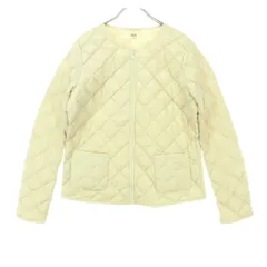 UNIQLO ユニクロ 長袖 中綿ジャケット M アイボリー キルティング レディース 古着