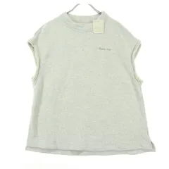 未使用 NON NO ノンノ 日本製 刺繍 ノースリーブ トレーナー 2 グレー スウェット メンズ 古着