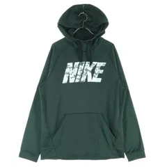 NIKE ナイキ 裏起毛 英字 長袖 パーカー L グリーン メンズ 古着