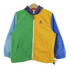 ミキハウス マウンテンパーカー ジャケット アウター マルチカラー キッズ 男の子用 110サイズ 緑×黄×青×紫×橙 MIKIHOUSE 【中古】