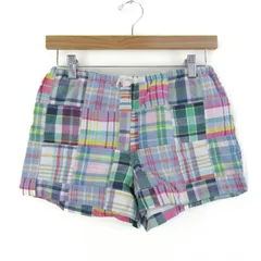 ポロラルフローレン ショートパンツ ボトムス チェック柄 キッズ 女の子用 L/G(12-14)サイズ 水色×ピンク POLO RALPH LAUREN 【中古】