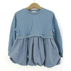 セラフ ワンピース トップス 長袖 チュニック バルーン キッズ 女の子用 110サイズ ブルー SERAPH 【中古】