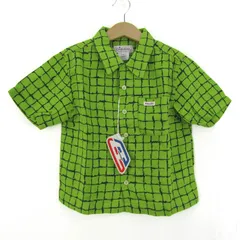 ディーゼル 半袖シャツ トップス K.TYPE  チェック柄 未使用品 キッズ 男の子用 4サイズ グリーン×紺 DIESEL