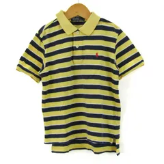 ポロバイラルフローレン ポロシャツ トップス 半袖 ボーダー柄 キッズ 男の子用 120サイズ 黄×紺 Polo by Ralph Lauren 【中古】