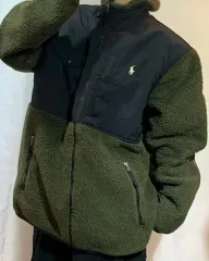 POLO RALPH LAUREN 白 ポニー フリース ジップアップ ジャケット