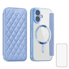 【新品】 【REHOOF】iPhone 17 ケース 手帳型 magsafe対応 iPhone 17 専用 カバー 財布型 ワイヤレス対応 6.1インチ 背面 透明 クリア アイフォン 17 ケース マグセーフ カード収納 高級PUレザー いphone17 1