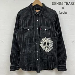 DENIM TEARS デニムティアーズ シャツ、ブラウス 長袖 Levis ストライプ ステッチ スナップボタン パッチワーク ウエスタン シャツ