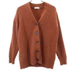 SHIPS any シップスエニー ウールブレンド 長袖 Vネック ニットカーディガン ブラウン系 レディース 古着