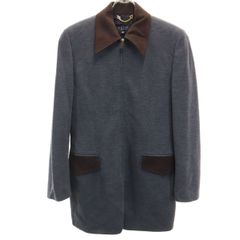 アルマーニジーンズ ストライプ テーラードジャケット 34 グレー系