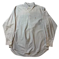 90s Ralph Lauren Yarmouth plane L/s shirt / 90年代 ラルフローレン ヤーマス 無地 長袖シャツ D753
