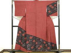 平和屋着物□上質な色無地 作家物 紅梅色 正絹 逸品 未使用 AAAT5924ru