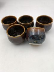 小鉢 5客セット 織部釉×流し釉 和食器 - メルカリ