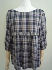 プロポーションボディドレッシング チュニックブラウス 3（L）グレー系チェック柄
