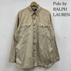 Polo by RALPH LAUREN ポロバイラルフローレン シャツ、ブラウス 長袖 90s コットン ツイルシャツ レンジャー シャツ 長袖 無地 胸ポケット ボタン
