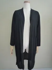 モダンストリート ロングトッパーカーディガン  M　七分袖　前オープン　裾サイドスリット入り