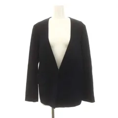 ジャーナルスタンダードレサージュ journal standard L'essage ウールジャケットノーカラー 黒 ブラック /SY ■OS