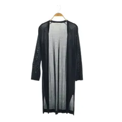 アナイ ANAYI アセテートポリエステルロングカーディガン ニット 長袖 薄手 38 紺 /NR ■OS