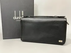 ダンヒル ダブルジップオーガナイザー トラベルケース レザー 本革 黒 箱付