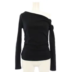 ザラ ZARA Tシャツ ロンT カットソー アシンメトリー 長袖 S 黒 5644/840/800 /TK ■BM