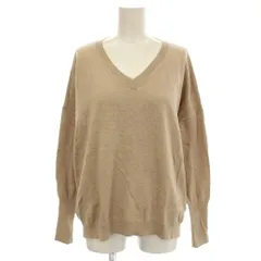 グリーンレーベルリラクシング ユナイテッドアローズ green label relaxing ニット Vネック カットソー カシミヤ 長袖 F ベージュ 3613-123-1303 /☆G