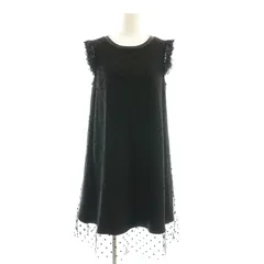 フランシュリッペ franche lippee black ワンピース ミニ ドット ノースリーブ レース M 黒 ブラック /ATのサムネイル