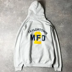 90s USA製 Lee 両面 企業 ロゴ プリント スウェット フード パーカー L / 90年代 アメリカ製 オールド 霜降り グレー リー トレーナー