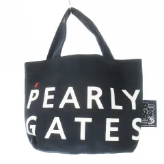 パーリーゲイツ PEARLY GATES 35th カートバッグ トートバッグ ランチバッグ ミニ キャンバス ロゴ スマイリー 紺 ネイビー /CK10 ■GY99のサムネイル