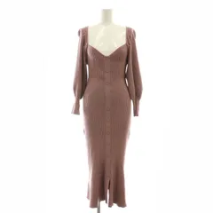 スナイデル SNIDEL Sustainable フロントボタンニットワンピース ロング F ピンク /DF ■OS