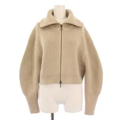 ノーブル NOBLE 24AW 片畦ショートZipカーディガン ジャケット アウター ジップアップ ウール F ベージュ 24080240802040 /BBのサムネイル