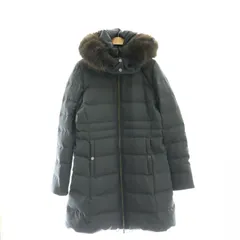 ナノユニバース nano universe 西川ダウン サージロングダウン コート フード フェイクファー S グレー /MI ■OS