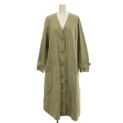 スティーブンアラン Steven Alan COTTON GABARDINE TENT COAT 8225-260-0108 ノーカラー ロング コート S カーキ /☆Gのサムネイル
