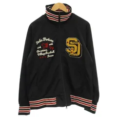 ステュディオダルチザン STUDIO D'ARTISAN AMERICAN FOOTBALL トラックジャケット ジャージ 刺繍 L 黒 ブラック 9542 /☆Gのサムネイル