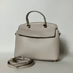 2510-125｜極美品｜フルラ パイパー 2WAYバッグ レザー グレージュ
