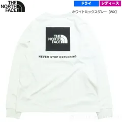 ザ・ノース・フェイス / LS バックスクエア ロゴTee レディース ホワイトミックスグレー［WX］ S