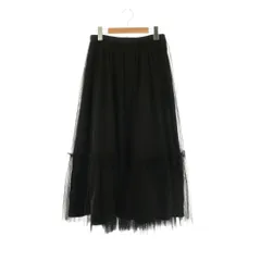 ジャーナルスタンダード レリューム JOURNAL STANDARD relume 23AW ウォッシャブルチュールイージースカート ギャザー マキシ ロング F 黒 ブラック /AT ■OS