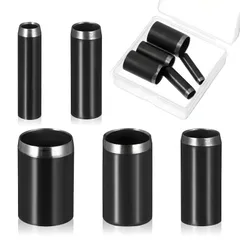 新品 穴あけポンチ レザーパンチツールセット 丸穴カッター 5個セット 穴あけ工具 ステンレス鋼製 ベルト 時計バンド ストラップ用 5サイズ (5mm 7mm 10mm 13mm 15mm) 合金鋼 レザー用工具