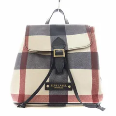 ブルーレーベルクレストブリッジ BLUE LABEL CRESTBRIDGE リュックサック デイバッグ チェック柄 PVC アイボリー 紺 ネイビー 55117-817-42  /AN1のサムネイル