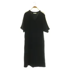 ビューティフルピープル beautiful people suvin pima jersey flared sleeve dress プルオーバーTシャツドレス ワンピース ロング 半袖 Vネック 36 ブラック /MY ■OSのサムネイル