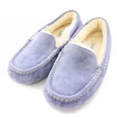アグ オーストラリア UGG australia アンスレー Ansley ローファー モカシン ムートン USA7 24cm 青紫 S/N3312 /TK